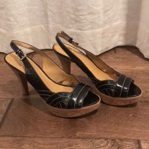 Barely Worn Nine West Slingback Heels